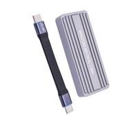 Whltzf Contenitore del Disco Solido USB C per I Doppi Protocolli 2242 2280 Installazione in Alluminio Toolless Supporta Caso Archiviazione SSD A 4 da 20 Gbps
