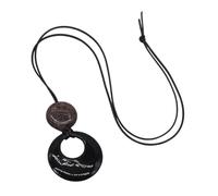 Whltzf Elegante ciondolo in pietra avventurina naturale su collana in corda di cuoio unisex accessorio gioielli moda per donne alla moda personalizza ornamenti