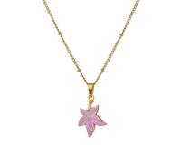 Whltzf Elegante collana con ciondolo a forma di stella marina con ciondolo a forma di animale gioielli fantastici accessori per bambini collana a catena per ragazzi e ragazze accessori per vacanze al