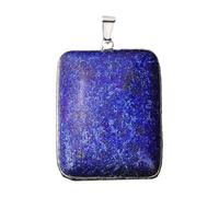 Whltzf Elegante goccia d'acqua/rettangolare/a forma di cuore lapislazzuli ciondolo di cristallo fatto a mano collana orecchini accessori genuini lapislazzuli pietra gioielli, Misura unica, come