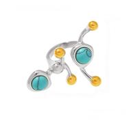 Whltzf Fashion Forward - Anello a C in materiali minerali naturali, leggeri, 14 g, vari stili, come descritto, come descritto
