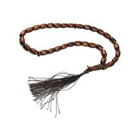 Whltzf Masbaha 33 perline di sandalo indonesiano alla moda, accessorio alla moda per preghiera musulmana e guida spirituale rosario musulmani