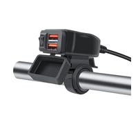 Whltzf Moto USB Carica 6.8A Doppie Porte Antipolvere Ricarica USB Carica Rapida Voltmetro & Disegni Per Telefono LED Voltmetro Digitale