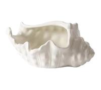 Whltzf Piatto di ceramica del supporto dei monili con il modello creativo della conchiglia flessibile Additio di stoccaggio per accessori chiavi piccoli oggetti in ceramica Display accessori