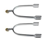 Whltzf Sperone inglese in lega di zinco di alta qualità, placcato al collo da 30 mm, per un controllo superiore in equitazione, attività a cavallo, ciclismo, speroni in zinco