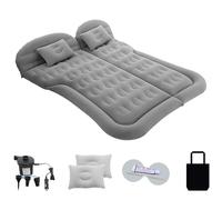 WHLYQF Auto Materasso Gonfiabile per AUDI a6 c4 c5 c6 c7 c8 Avant Quattro allrad s-Line, con La Pompa Di Aria Elettric Floccato e Superficie in PVC 6 Airbag Indipendenti,C/Grey