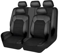 WHLYQF Copri Sedili Auto per VW Caddy 2K 2005-2019, Traspirante Antiscivolo Impermeabile Confortevole 5-Posti Set Coprisedili Protezioni,A-Black