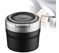 WHLYQF Posacenere per VW Golf 8 Variant/Golf Variant R Wagon, Auto Portatile con Luci a LED, Rimuovere con Coperchio, Posacenere Autoestinguente,B/Grey