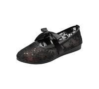 Whmowvn Ballerine estive basse da donna con fiocco, scarpe da balerina, scarpe chiuse, eleganti e comode, leggere, traspiranti, Grigio chiaro cenere, 42 EU