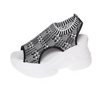 Whmowvn Sandali estivi da donna, con zeppa, Slingback Beach Sandal pesce, ortopedici, da donna, comodi, estivi, antiscivolo, per il tempo libero, grigio., 38 EU