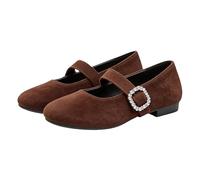 Whmowvn Scarpe basse da donna eleganti, Mary Jane Slip On Slipper chiuse, eleganti e comode, scarpe da barca leggere, antiscivolo, per Allta, caffè, 42 EU