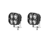 WHMVKVK 2 luci LED Spot Beam, luci off-Road Rotonde da 3 Pollici per paraurti automobilistici, luci off-Road Rotonde antinebbia per Montante A per Camion, Jeep e motociclette(Size:S,Color:Yellow)