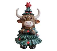 Whnbuij Buon Natale Highland Bull Statue - 6.5x6x10 cm Figura di di Natale di | Rustico ornamento per il dormitorio per il dormitorio per bagno in classe cucina cucina da letto da letto