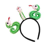 Whnbuij Cerchietto per capelli con mascotte a forma di serpente, da donna, motivo cartone animato, per lavare il viso, per le vacanze, decorazione per compleanno, luna cinese