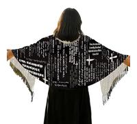 Whnbuij Christian Prayer Shawl 27.5x70.8 - Inch Soft Wrap Scarf, functional, Breathable Scripture Mother, Christmas Worship Bible Study Religious | Multipurpose Outdoor Indoor Utility lightweight