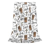 Whnbuij Coperta da preghiera calda e morbida con Gesù religioso e leggero | Coperta con versi biblici per viaggi, hotel, giardino, interni ed esterni, vacanze, feste, dormitorio, appartamento