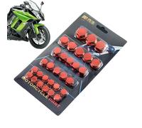 Whnbuij Copridado per Motocicletta - Copribullone per Motocicletta in 5 Colori | 30 Pezzi/Set Eleganti Copri bulloni per Viti per Moto, Copri Viti per Moto antiruggine, Decorazione per Moto