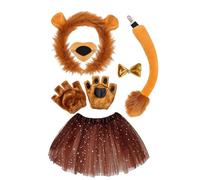 Whnbuij Costume da cosplay, kit per travestimenti da leone, set di costumi da cosplay di leone, simpatico e divertente kit di travestimento per carnevale, feste in costume, spettacoli sul palco.