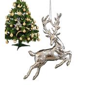 Whnbuij Decorazioni natalizie in argento, decorazione lucida per albero di Natale, bomboniera, grazioso ciondolo per albero di Natale per inverno, capodanno, casa vacanze