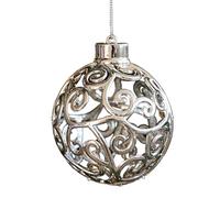 Whnbuij Decorazioni natalizie in argento, decorazione lucida per albero di Natale, bomboniera, grazioso ciondolo per albero di Natale per inverno, capodanno, casa vacanze