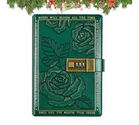 Whnbuij Diario intimo con serratura | Taccuino B6 con password, 224 pagine, in pelle rosa, copertina rigida a righe per adolescenti adulti, viaggi, compleanno, Natale, scuola
