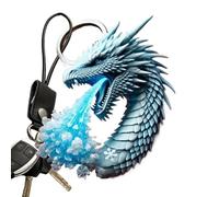 Whnbuij Dragon Key Ring, Dragon Key Chains,Acrilico gradiente chiave portachiavi - Ciondolo in stile cinese, ornamento drago per la decorazione della borsa dello zaino, Blu navy, Consulte la