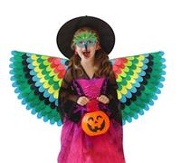 Whnbuij Feathers Uccelli Costumi - piume colorate, tessuto adatto alla pelle | Cape Gradient, costume cosplay animale, accessori per travestimento Halloween, ragazze, ragazzi, sfilata delle fes
