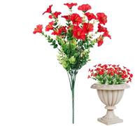 Whnbuij Fiori artificiali, piante finte realistiche, resistenti alle intemperie, resistenti ai raggi UV, resistenti sbiadimento, squisita decorazione per la casa per patio, giardino, cortile