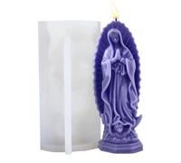 Whnbuij Muffa Madre Maria - Stampo per candela Vergine Maria, Stampo per candela in Silicone della Vergine Maria, Stampo in Silicone per la Madre Maria Vergine Maria per Candela Profumata