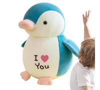 Whnbuij Peluche pinguino ripieno, simpatico pinguino di peluche - TE Amo peluche pinguino tenero - Peluche pinguino per feste a tema animale, decorazione della casa di Halloween