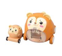 Whnbuij Push and Go Race Car, premere e Vai ai ai Giocattoli per Auto - Cartoon Animal Wain up Car | Attività di Festa sensoriale per 1-2 anni di compleanno