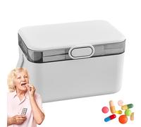 Whnbuij Scatola porta medicinali, grande per a doppio strato cassetta dei di capacità Organizzatore portatile, contenitore p