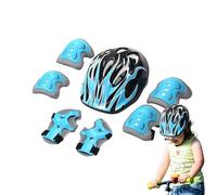 Whnbuij Set di caschi e imbottiture per bambini, resistenti alle ginocchiere per bambini, caschi da bici, pratiche ginocchiere per skateboard per bambini, caschi da skateboard per ciclismo e scooter