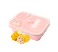 Whnbuij Silicone pieghevole - Contenitore a prova di perdite, riutilizzabile bent0 | Microwave Safe Food Storage Box, organizzatore ecologico per la preparazione, una di snack portatile durevole