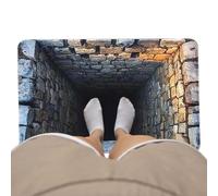 Whnbuij Tappeto con illusione ottica, tappeto antiscivolo con illusione foro, tappeto inganno con effetto foro 3D, per bagno, cucina, casa, Natale, camera da letto, soggiorno