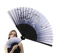 Whnbuij Ventaglio pieghevole a mano orientale, ventilatore pieghevole estivo, ventaglio antico orientale, ventaglio cinese pieghevole di carta per camera da letto, ufficio, casa, eventi di matrimonio