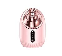 WHNL Vaporizzatore facciale nano ionico con nebbia fredda, calda e calda, serbatoio d'acqua grande da 240 ml, umidificatore per viso piccolo, rosa