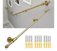 Whnoorher Corrimano per Scale Oro - Kit Completo, corrimano per Scale per soppalchi da Bagno, balaustre Ringhiera per Scale Antiscivolo di Sicurezza con staffe a Parete (Size : 280cm)