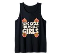 Who Cycle The World Girls Retro Flower Power Cycling Canotta