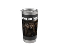 Who Did This Procione Macchina da caffè Amante degli animali Bicchiere termico in acciaio inox doppia parete