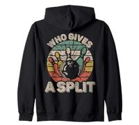 Who Gives A Split Retro Bowling Bowler Team Funny Felpa con Cappuccio