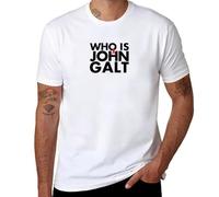 Who is John Galt T-Shirt Sublime Animal Print Shirt for Boys Custom t Shirts Plain Black t Shirts Men White S