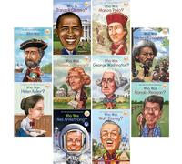 Who Is (Who Was) Series (10 Book Set) - George Washington, Frederick Douglas, Neil Armstrong, Ronald Reagan, Thomas Jefferson, Marco Polo, Walt Disney, & More!