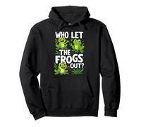 Who Let The Frogs out Amphibian Lover Rana Proprietario Umorismo Divertente Felpa con Cappuccio