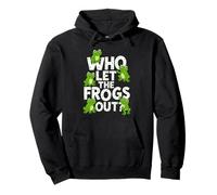 Who Let The Frogs out? Funny Frog Lover Men Women Kids Felpa con Cappuccio