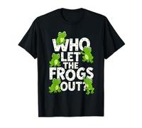 Who Let The Frogs out? Funny Frog Lover Men Women Kids Maglietta