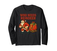 Who Needs Renna - Swole Fit Gym Santa Christmas Workout Maglia a Manica