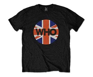 Who - the - T-Shirt # Xl Unisex Black # Union Jack Circle