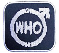 Who - the - Rock Off officially licensed products The Who Patch Spray Band Logo Ufficiale Embroidered Woven Iron On Size Accessory Size