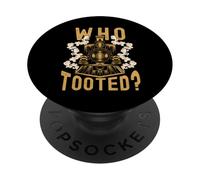 Who Tooted? Model Railroad Train Retro Vintage Locomotive PopSockets PopGrip Adesivo
